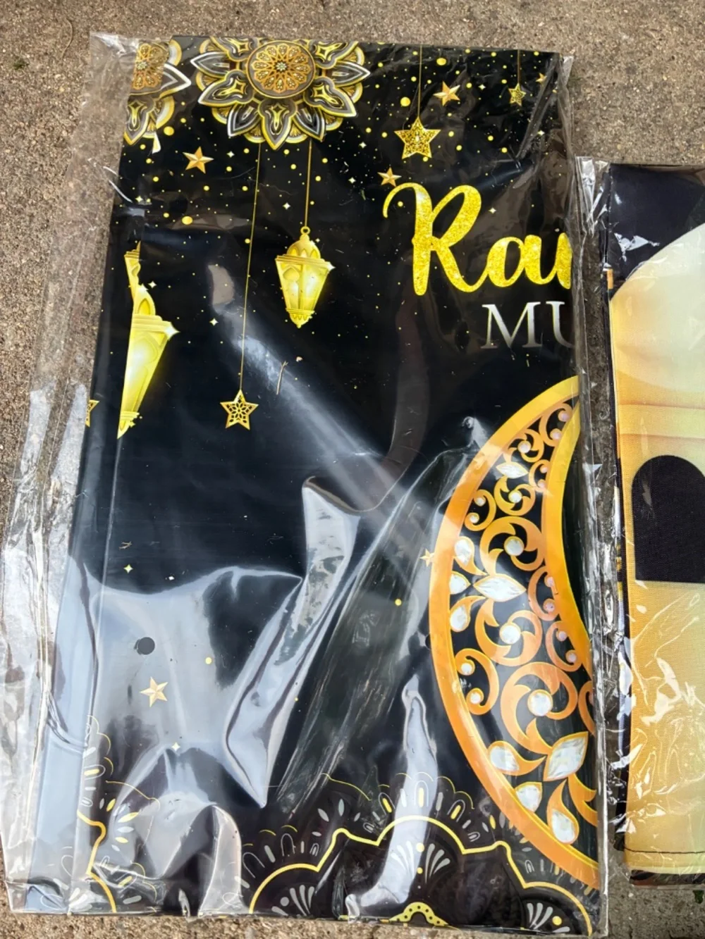 167 Pc Eid Ramadan Mubarak Party Set for 16 w/Backdrop,Balloons,Tablecloth BLACK